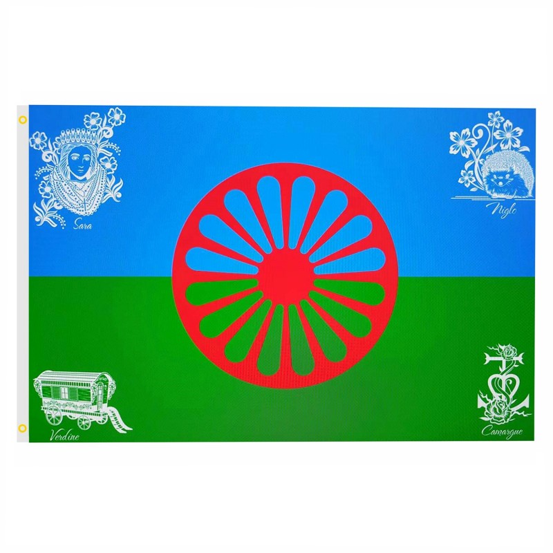 Travelling gypsy flag Sara Niglo Verdine Camargue IM#22857