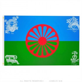 Bandera gitana viajera Sara Niglo Verdine Camargue IM#22858