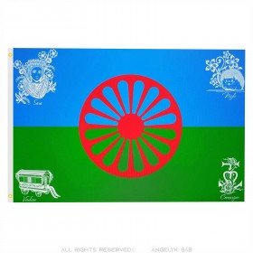 Travelling gypsy flag Sara Niglo Verdine Camargue IM#22858