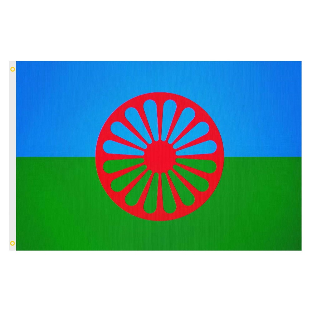 Drapeau rom Grand modèle 150 x 90cm