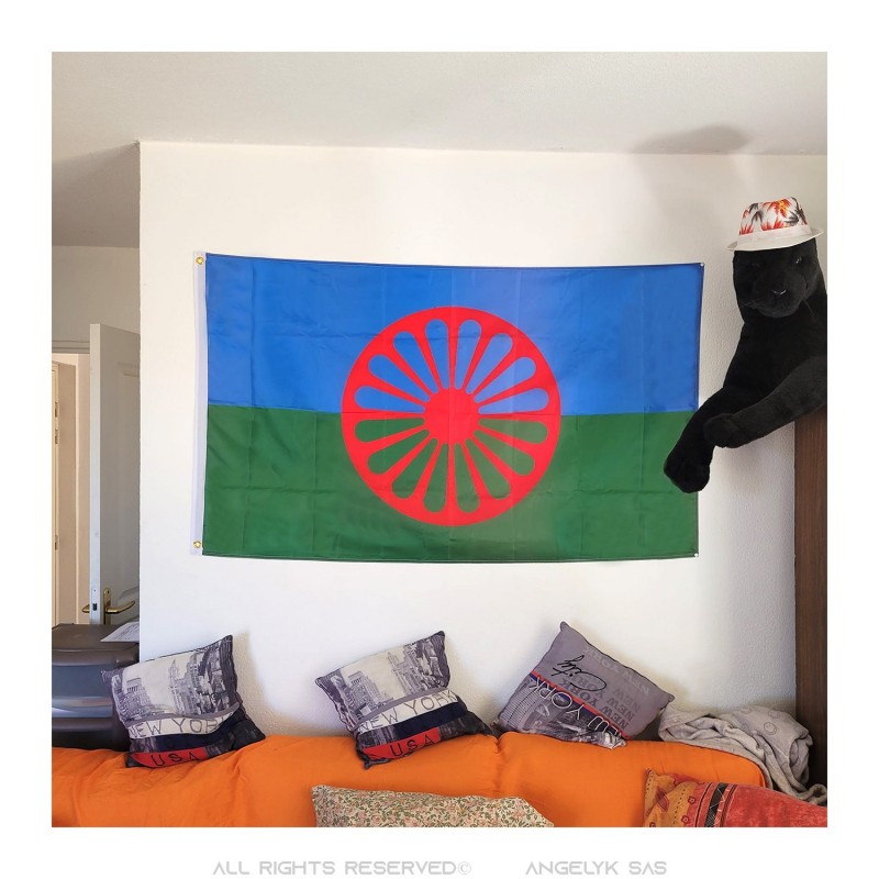 Porte clé drapeau voyageur gitan peuple roms