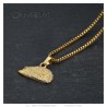 Niglo-Anhänger Zigeuner Igel Halskette Stahl Gold Diamant IM#22867