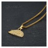 Médaille de Lourdes Pendentif femme Acier et Or Chaîne 50cm  IM#22867