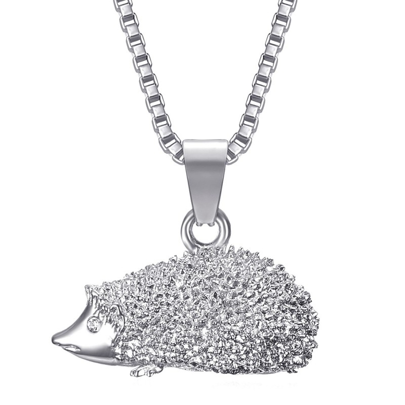 Pendentif niglo Collier gitan hérisson Acier Argent Diamant  IM#22871