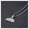Niglo-Anhänger Zigeuner-Igel-Halskette Stahl Silber Diamant IM#22873