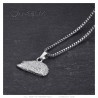 Pendentif niglo Collier gitan hérisson Acier Argent Diamant  IM#22873