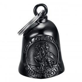 Motorbike bell Saint-Christophe Stainless steel Black titanium IM#22884