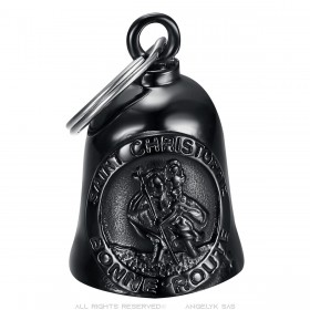 Motorbike bell Saint-Christophe Stainless steel Black titanium IM#22885