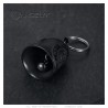 Motorbike bell Gute Fahrt Stainless steel Black titanium IM#22901