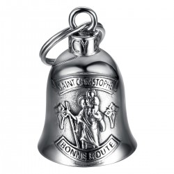 Campanello per moto Mocy Bell Saint-Christophe Acciaio inossidabile Argento IM#22912
