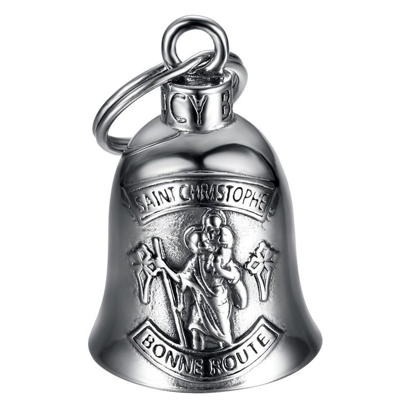 Timbre moto Mocy Bell Saint-Christophe Acero inoxidable Plata IM#22912