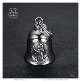 Motorradglocke Mocy Bell St. Christophorus Edelstahl Silber IM#22914