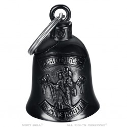 Motorbike bell Mocy Bell Saint-Christophe Stainless steel Black titanium IM#22920
