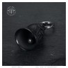 Motorbike bell Mocy Bell St Christopher Safe Ride Stainless steel Black IM#22936