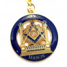 Masonic-Schlüsselanhänger Rund LDS Temple Blau bobijoo
