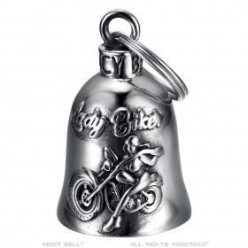 Mocy Bell Lady Biker Stainless steel Silver IM#22948