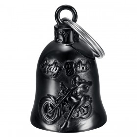 Clochette moto Mocy Bell Lady Biker Acier inoxydable Noir  IM#22954