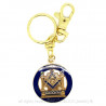 Masonic Keyring Round LDS Temple Blue bobijoo