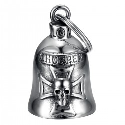 Motorbike Bell Mocy Bell Chopper Stainless Steel Silver IM#22968