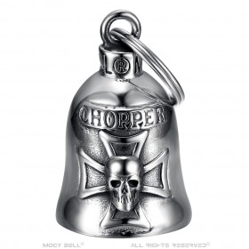 Motorbike bell Mocy Bell Chopper Stainless steel Silver IM#22969