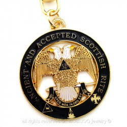 PCL0002 BOBIJOO Jewelry Anello Chiave Massonica Aquila Di Nero 32