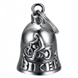 Motorradglocke Mocy Bell Biker Edelstahl Silber IM#22999
