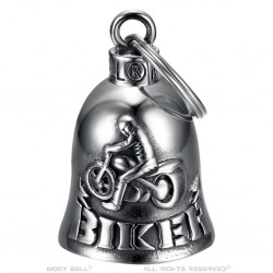 Motorradglocke Mocy Bell Biker Edelstahl Silber IM#23000
