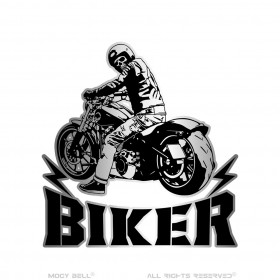 Clochette moto Mocy Bell Biker Acier inoxydable Argent  IM#23003