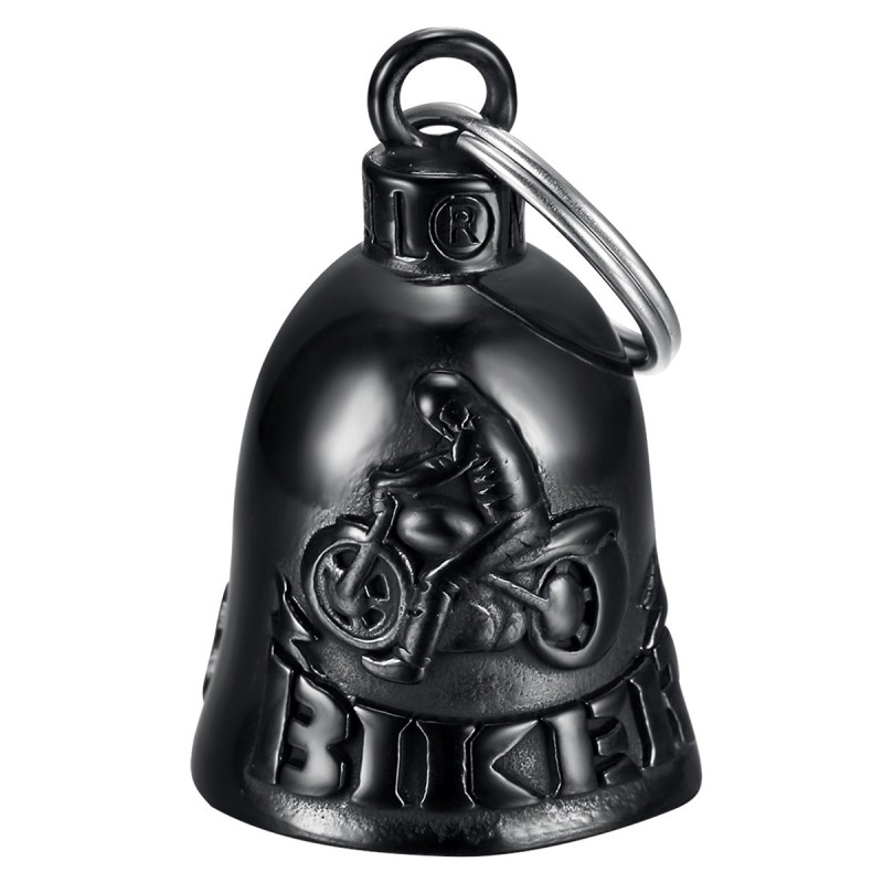 Motorbike bell Mocy Bell Biker Stainless steel Black IM#23006