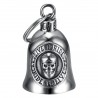 Motorbike bell Mocy Bell Skull Live To Ride Stainless steel Silver IM#23013