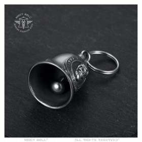 Campanello per moto Mocy Bell Skull Live To Ride Acciaio inossidabile Argento IM#23016