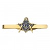 Gold Fine Tie Clip Blue IM#23033