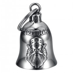 Motorbike bell Mocy Bell Freedom Stainless steel Silver IM#23039