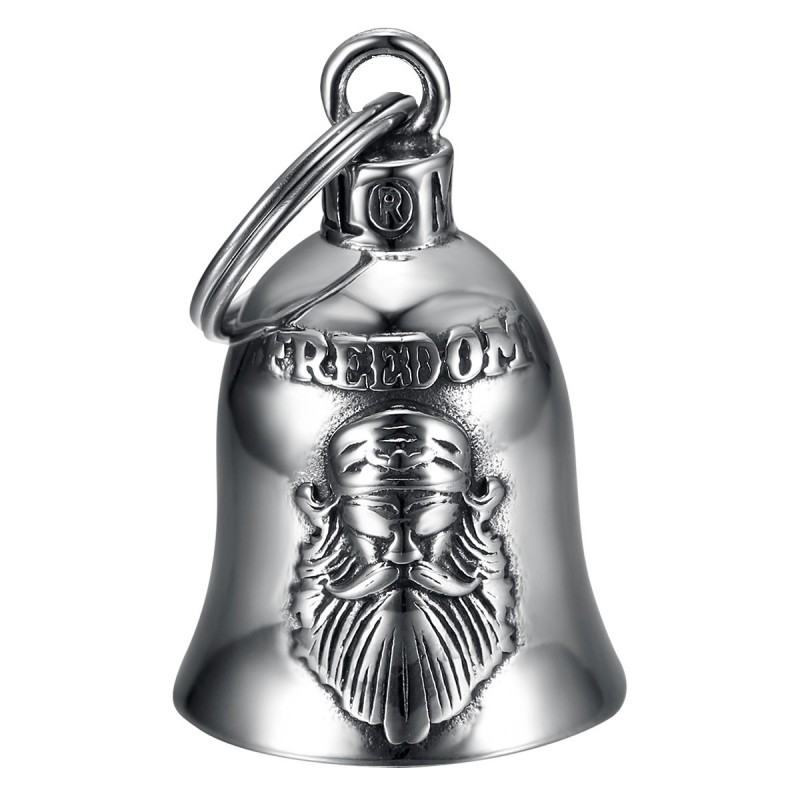 Motorradglocke Mocy Bell Freedom Edelstahl Silber IM#23039