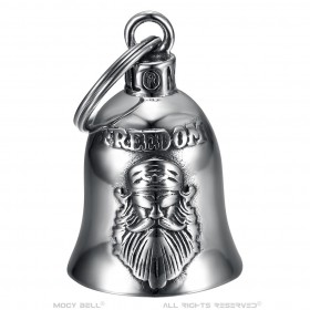 Motorradglocke Mocy Bell Freedom Edelstahl Silber IM#23040