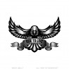 Timbre de motocicleta Mocy Bell Eagle Ride to Live Acero inoxidable Negro IM#23064