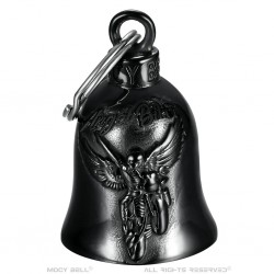 Mocy Bell Angel Biker in acciaio inox nero IM#23075