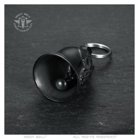 Mocy Bell Angel Biker Campanello per moto in acciaio inossidabile nero IM#23077