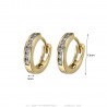 Child Girl Adult Earrings Gold Creole Diamonds 13mm IM#23122