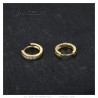 Child Girl Adult Earrings Gold Creole Diamonds 13mm IM#23123