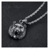 Bear head pendant Stainless steel necklace Silver Chain IM#23140