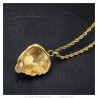 Lion head pendant Necklace Stainless steel Gold Chain IM#23147
