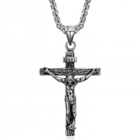 Catena Ciondolo Croce Di Cristo In Acciaio Inox  IM#23150