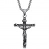 Catena Ciondolo Croce Di Cristo In Acciaio Inox  IM#23150