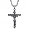 Pendentif Christ Jésus INRI Collier Chaîne Acier inoxydable  IM#23150