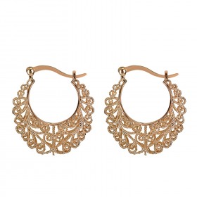 Vintage earrings Basket Gold-plated finish  IM#23162