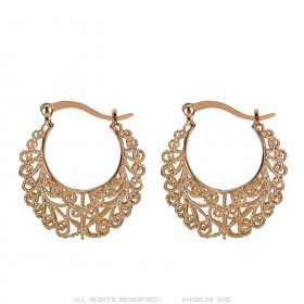 Vintage earrings Basket Gold-plated finish  IM#23163
