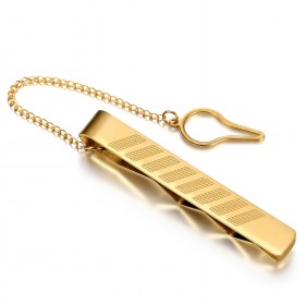 Krawattenklammern Modell Prestige Edelstahl Vergoldet Gold IM#23168
