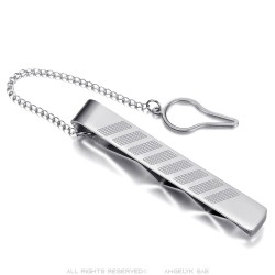 Krawattenklammern Modell Prestige Edelstahl Silber IM#23175