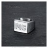 MC Biker Ring Acero inoxidable Blanco sutil18x14mm IM#23213